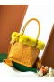 Goyard Rabbit Fur Mini Tote Bag Yellow