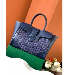 Goyard Saigon Tote Bag Navy Blue