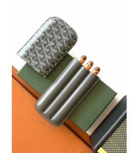 Goyard Churchill 3 Cigar Case Grey