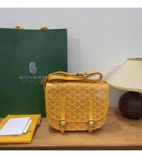 Goyard Belvedere Messenger Goyardine PM Bag Yellow