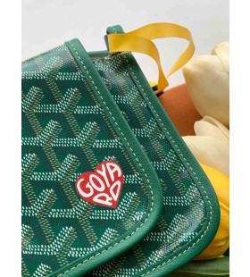 Goyard Plumet Pocket Wallet Heart Green