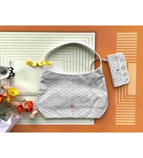 Goyard Bohème Hobo Bag Heart White