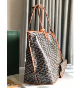 Goyard Reversible Anjou GM Bag Black & Tan