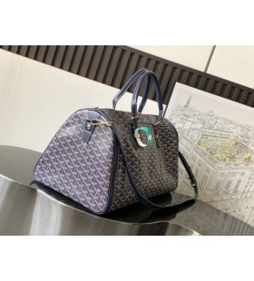 Goyard Croisiere 50 Duffle Bag Navy Blue