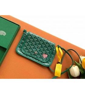 Goyard Plumet Pocket Wallet Heart Green
