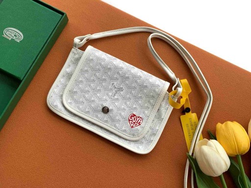 Goyard Plumet Bolso Da Carteira De Coração Branco