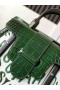 Goyard Saïgon PM Saco de Couro de Crocodilo Verde Bordado