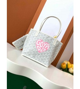 Goyard Anjou Mini Táska Nagy Szív, Fehér