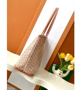 Goyard Artois MM Goyardine Mála Pearlescent Coral Pink