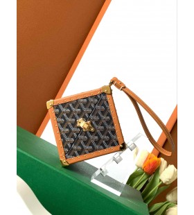 Goyard Dé Trunk Mála Dubh & Tan