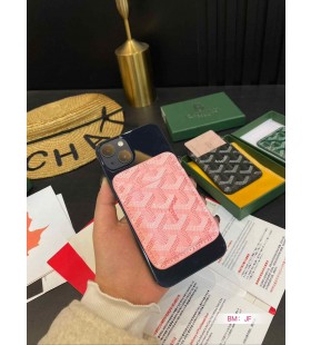 Goyard Magsafe Sparán Le Sealbhóir Cárta Bándearg