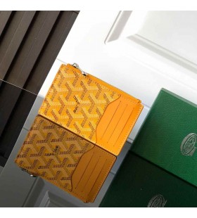 Goyard Borbone Con Zip Titolare Di Carta Di Colore Giallo