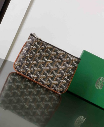 Goyard Sénatミニポーチブラック＆タン