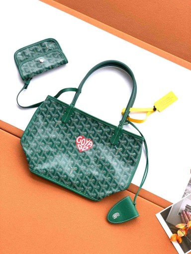 Goyard Anjou Mini Bag Heart Green