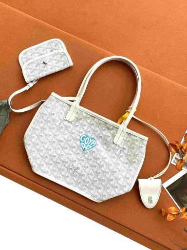 Goyard Anjou Mini Veske Hjertet Hvit