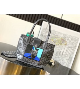 Goyard Anjou Mini Pose Fransk Bulldog Grå