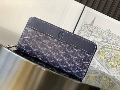 Portfel Goyard Matignon GM Ciemno-niebieski