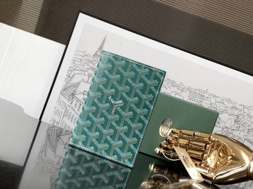 Okładka na paszport Goyard Grenelle Zielona