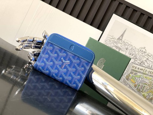 Mini-portfel Goyard Matignon Błękitny