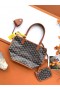 Mini-torba Goyard Anjou W kształcie serca Czarno-brązowy