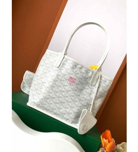 Mini-torba Goyard Anjou W kształcie Serca Biały