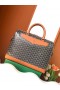 Goyard Cisalpin Document Caz, Black & Tan