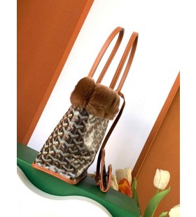 Goyard Blana De Iepure Mini Tote Bag Black & Tan