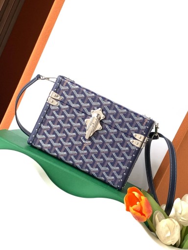 Goyard 카세트 트렁크 가방 네이비 블루