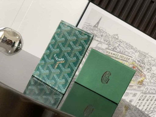 Goyard Saint-Pierre 카드 녹색 지갑