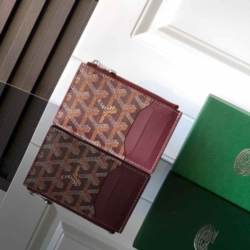 Držač za kartice Goyard Bourbon Munje Tamnocrvena