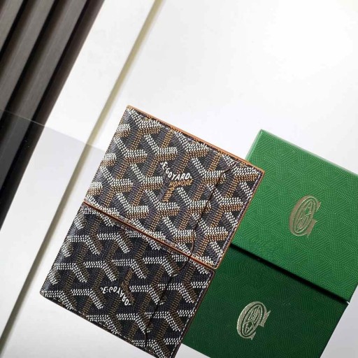 Torbicu za kartice Victoire s umetkom Goyard Black & Tan