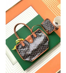 Mini torba Goyard Anjou Crno-Подпалый Francuski Buldog