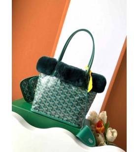 Mini-bag-Тоут Od Кроличьего Krzna Goyard Zelene Boje