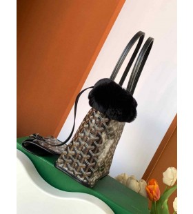 Mini-bag-тоут Od Кроличьего Krzna Goyard Crne Boje