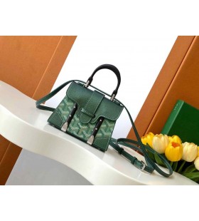 Goyard Saigon Struktur Nano Väska Pärlemorskimrande Grön
