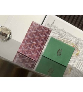 Goyard Saint-Pierre Kartlıklı Cüzdan Bordo