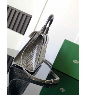Goyard Saïgon PM Çanta Timsah Derisi İşlemeli Gri