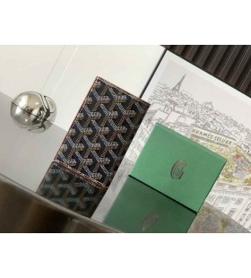 Goyard Saint-Pierre Kartlıklı Cüzdan Siyah & Ten Rengi