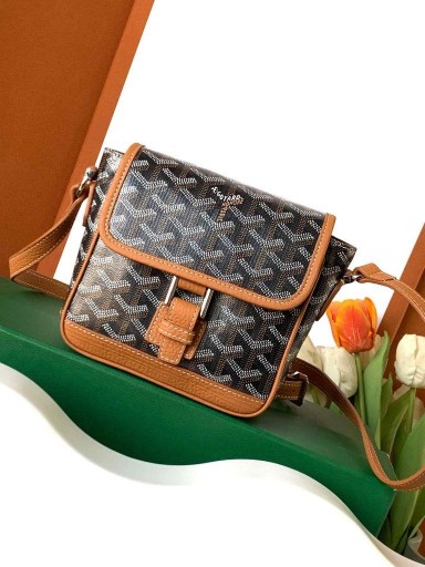 Goyard Grand Bleu PM Bag Black & Tan