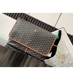 Goyard Capetien MM Bolsa de Mensajero de Black & Tan