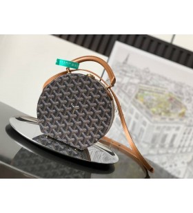Goyard El Alto Hatbox Tronco De La Bolsa De Black & Tan