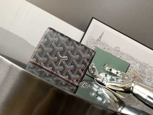 Goyard Malesherbes المحفظة بطاقة بلاك اند تان