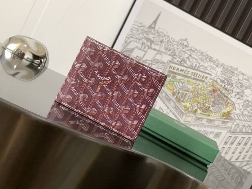 Goyard المحفظة بطاقة عنابي