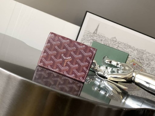 Goyard Malesherbes Karta Peněženka Vínové