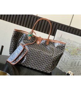 Goyard Saint Louis GM Bag Black & Tan