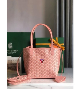 Goyard Anjou Mini Limited Edition Tři-Barva Y-Tvaru Písmena Maloval Růžové
