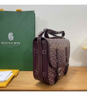 Goyard Belvedere Messenger Goyardine MM Taske Bourgogne