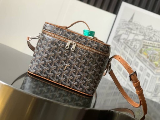 Goyard Muse Vanity Case Black & Tan