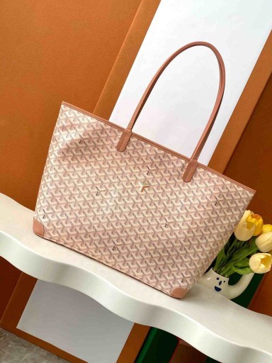 Goyard Artois MM Goyardine Laukku Helmiäisenä Koralli Vaaleanpunainen