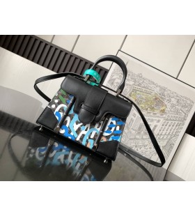 Goyard Saigon Structure Du Sac De Lettres De Camouflage Motif Bleu Palladium Matériel